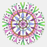 Mandala Original Drawing with Digital Colouring Stickers