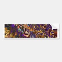 Mandala Purplelocity Wave Fractal Geometric Bumper Sticker
