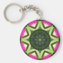 Mandala rose sauvage de Lotus Porte-clé