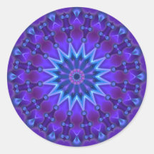 Mandala star in blue | violet stickers