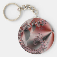 Mandalas Pink Symphony Fractal Keychains