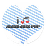 Mandarin Pop Round Sticker