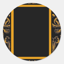 Mandel Black Gold Decor Fractal Realism Collection Stickers
