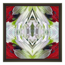 Mandela floral --Rouge et blanc Photographe