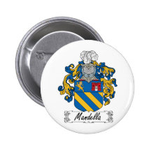 Mandella Family Crest Pinback Buttons