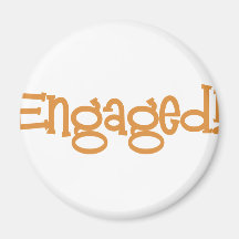 Mandi-Engaged-Orng Refrigerator Magnets