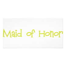 Mandi-MaidHonor-Ylw Customized Photo Card