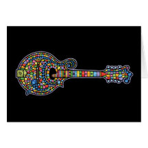 Mandoline de mosaïque carte de vœux