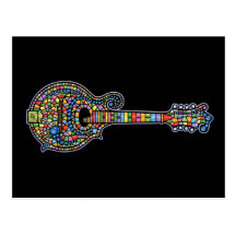 Mandoline de mosaïque carte postale
