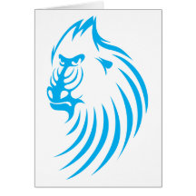 Mandrill in Swish Drawing Style Card