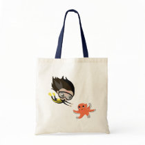 Mandy and Bubbles the Octopus Canvas Bag