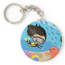 Mandy and Bubbles the Octopus Key Chain