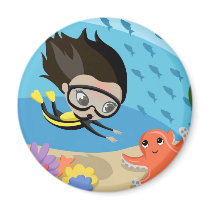 Mandy and Bubbles the Octopus Magnets