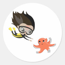 Mandy and Bubbles the Octopus Stickers