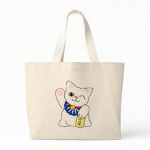 Maneki Neko Lucky Cat Canvas Bags