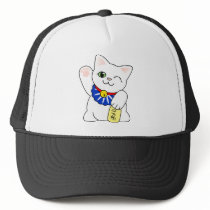 Maneki Neko Lucky Cat Mesh Hat