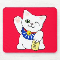 Maneki Neko Lucky Cat Mouse Pads