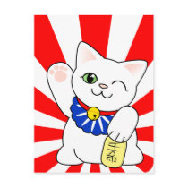 Maneki Neko Lucky Cat Postcard