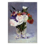 Manet Flowers in a Crystal Vase Card