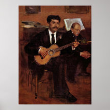 Manet - The guitarist Pagans and Monsieur Degas Posters