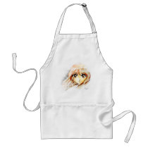 Manga Anime Girl sketch big eyes kawaii cute Apron