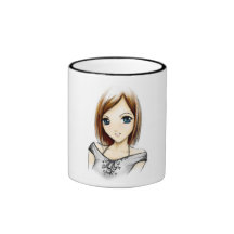 manga cute girl mug
