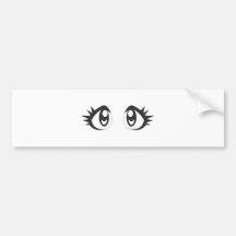 Manga eyes bumper stickers
