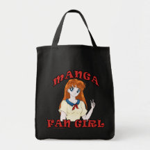 Manga Fan Girl Tote Bags