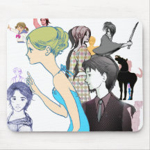 manga many people マウスパッド