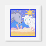 Manger Christian artwork_3 Fridge Magnets
