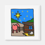 Manger Christian artwork_4 Refrigerator Magnets