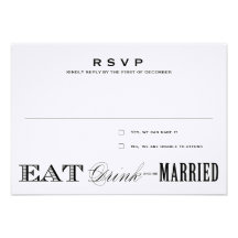 MANGEZ, BUVEZ | RSVP 3,5 x 5 Bristol Personnalisé