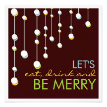 Mangez la boisson soit joyeux invitation moderne d