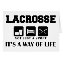 Mangez la lacrosse de jeu de sommeil cartes