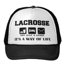 Mangez la lacrosse de jeu de sommeil casquettes