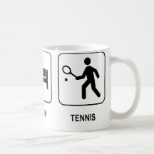 Mangez la tasse de tennis de sommeil