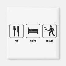 Mangez l'aimant de tennis de sommeil
