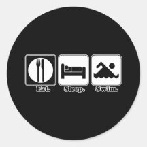 mangez le bain de sommeil adhésifs ronds