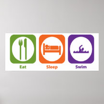 Mangez le bain de sommeil affiche