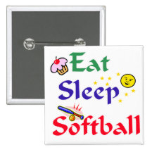 Mangez le base-ball de sommeil pin's avec agrafe