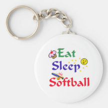 Mangez le base-ball de sommeil porte-clé