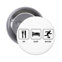 Mangez le bouton du football de sommeil badges
