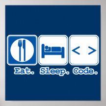 mangez le code de sommeil (le HTML) Affiches