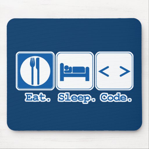 mangez le code de sommeil (le HTML) Tapis De Souris