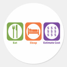 Mangez le coût d'évaluation de sommeil autocollants