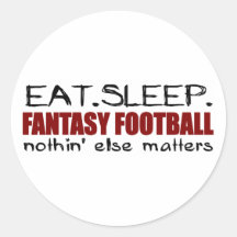 Mangez le football d'imaginaire de sommeil autocollants ronds