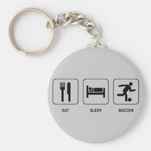 Mangez le football Keychain de sommeil Porte-clés