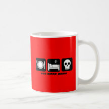 Mangez le jeu de sommeil tasses