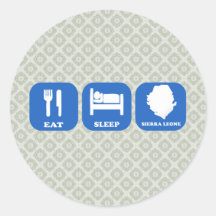 Mangez le Sierra Leone de sommeil Adhésifs