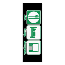 mangez le signet (vert) d'ordinateur de sommeil cartes de visite personnelles